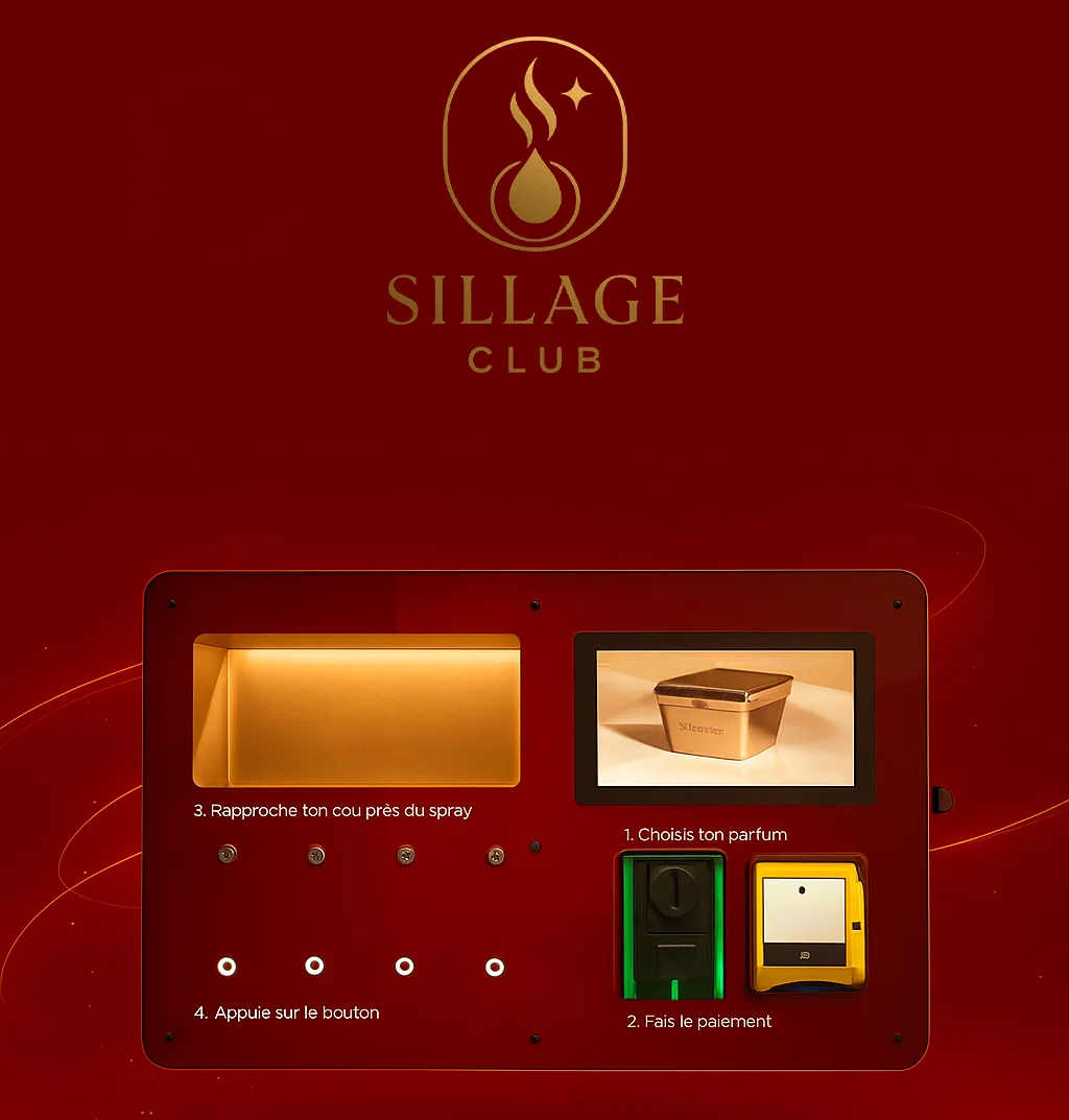Distributeur automatique de parfum Sillage Club - Vue détaillée